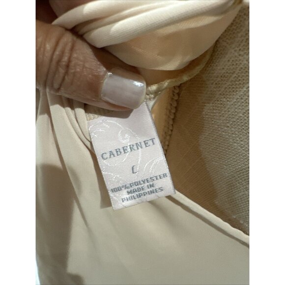 Cabernet Womens L Beige Sleeveless Nightgown - Picture 5 of 5